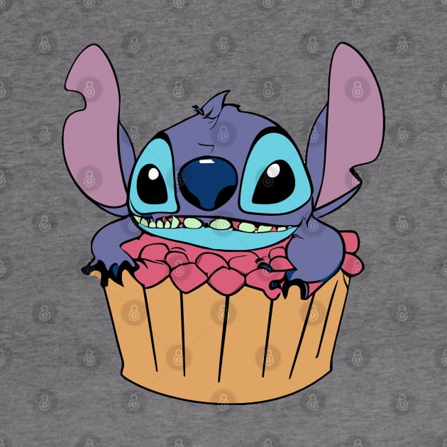 Stitch Cupcake by InspiredByTheMagic